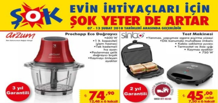 ŞOK 7 ŞUBAT 2018 AKTÜEL ÜRÜNLER KATALOĞU
