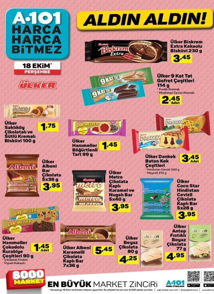 18 ekim a101 market katalogu