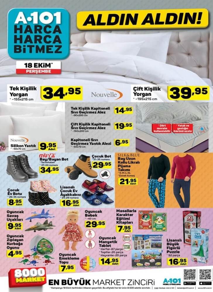 a101 18 ekim broşürü