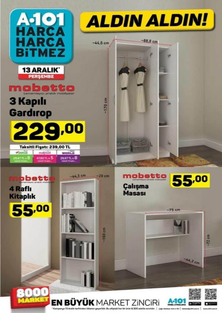 13 aralık a101 kampanya