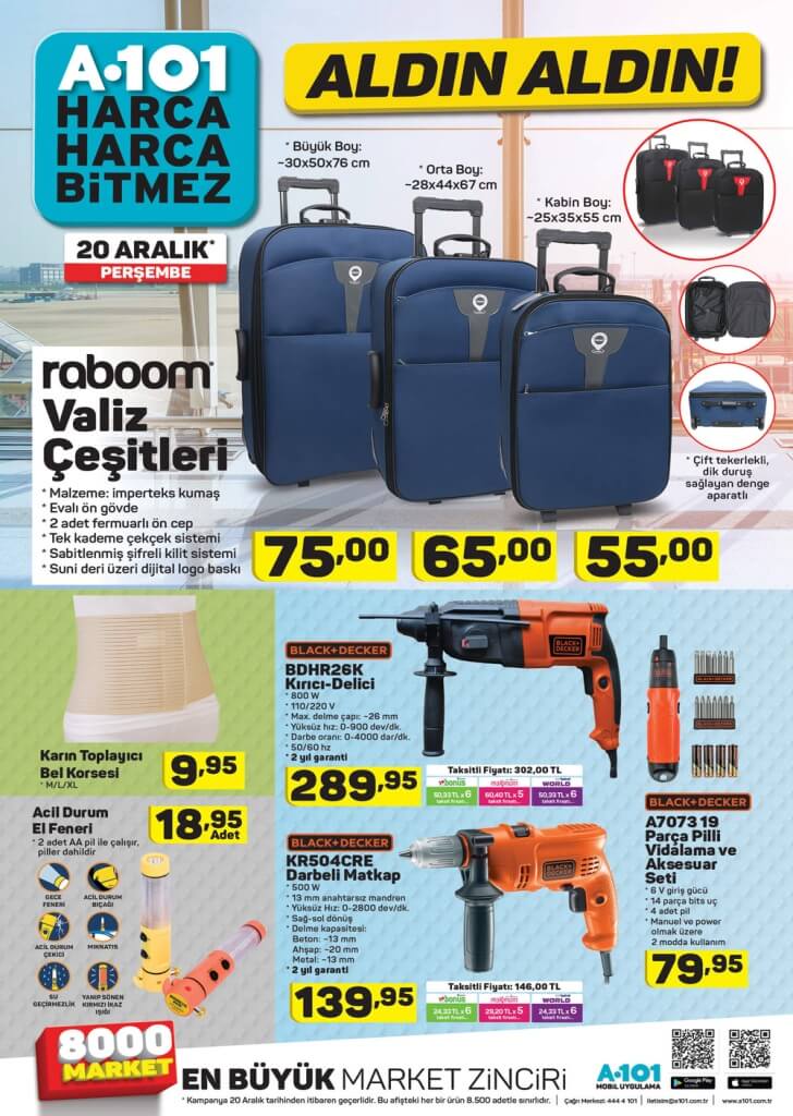 a101 brosürü 20 aralik