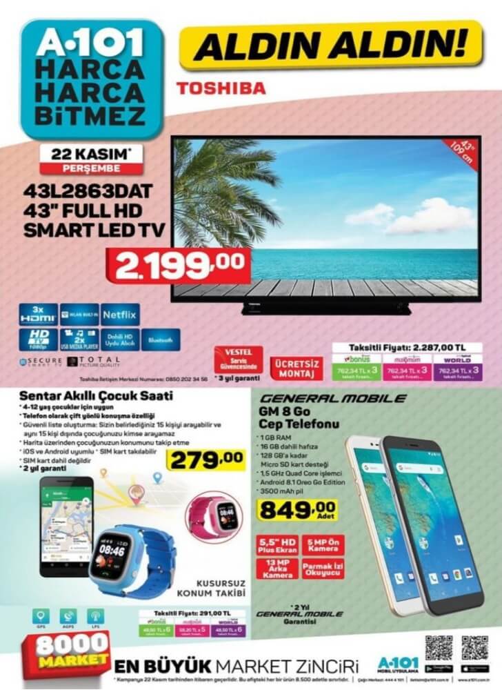 a101 22 kasım 2018