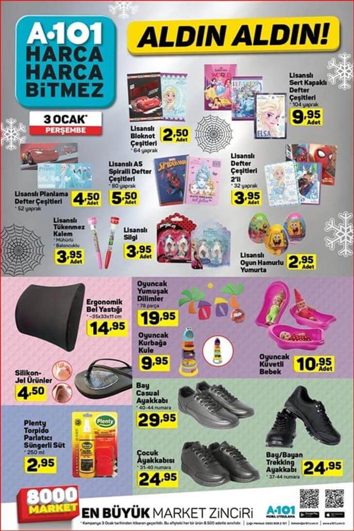 a101 brosürü 3 ocak 2019
