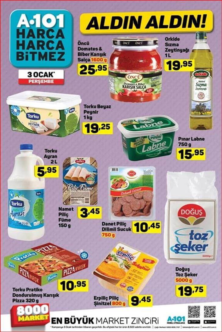 a101 aldın aldın 3 ocak persembe