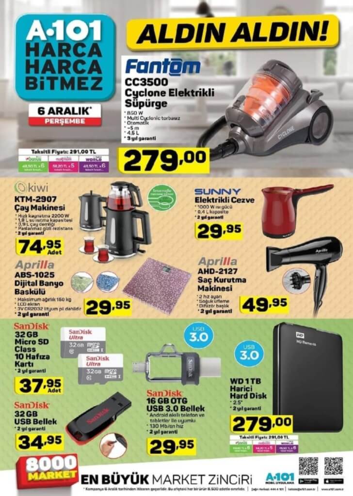 6 aralık 2018 a101 aktuel