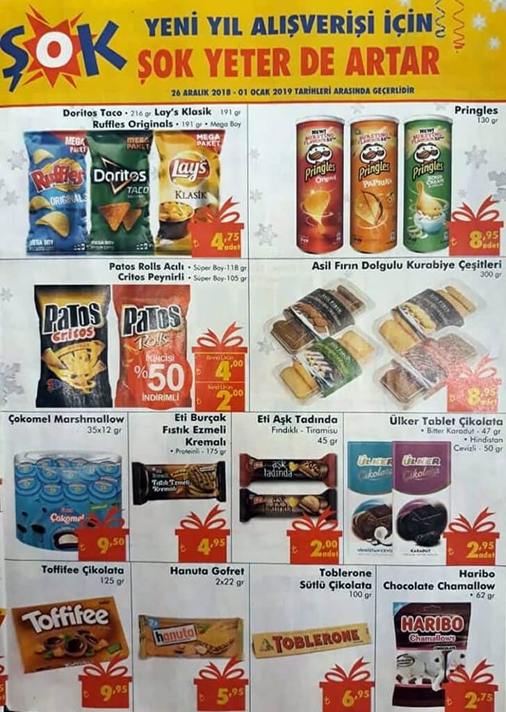 şok market 26 aralık çarşamba