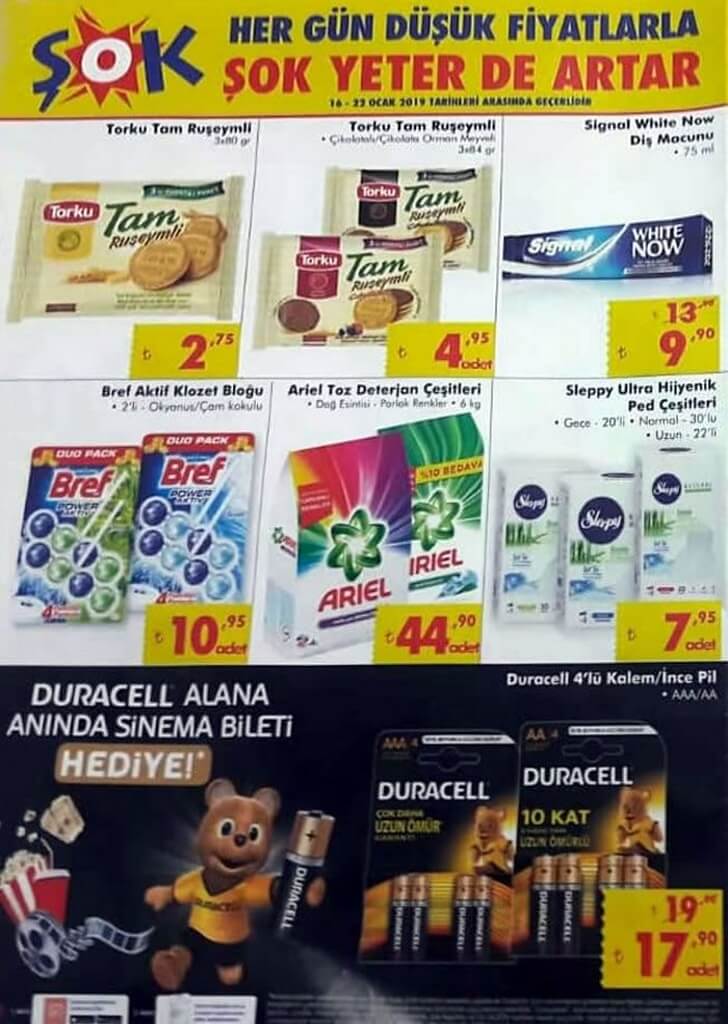şok market 16 ocak 2019