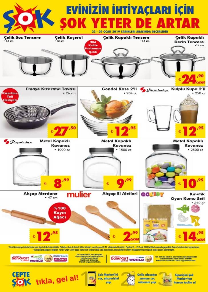 şok market 23 ocak kataloğu