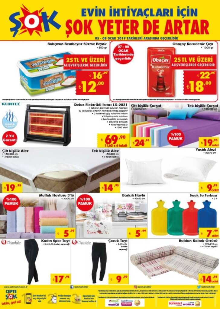 sok 5 ocak 2019 hafta sonu ürünleri