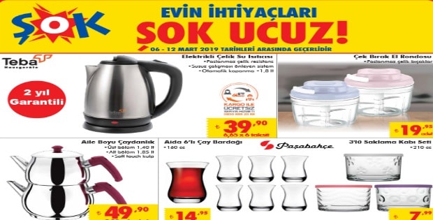 ŞOK 6 MART 2019 AKTÜEL ÜRÜNLER KATALOĞU
