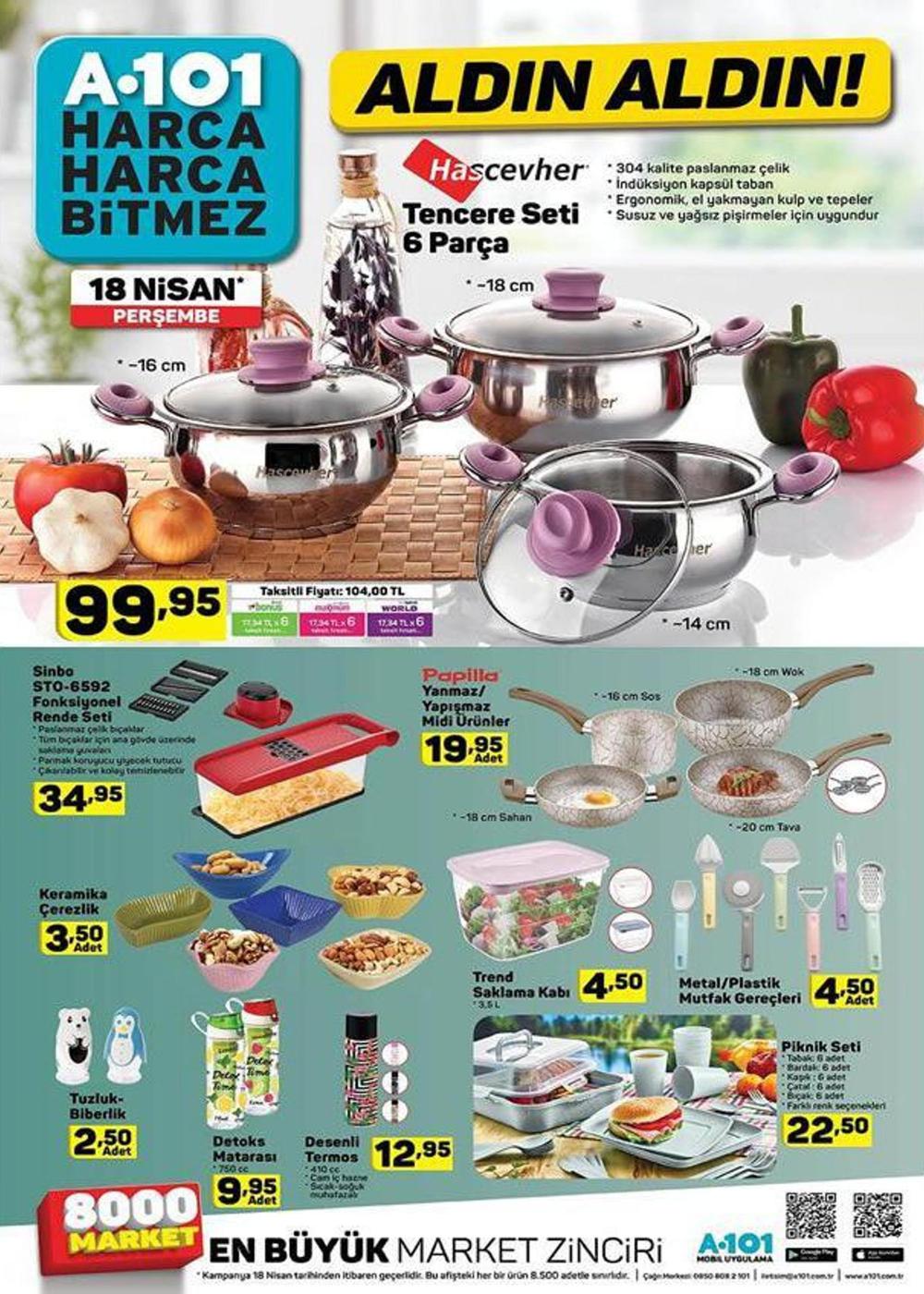 a101 çelik tencere 18 nisan
