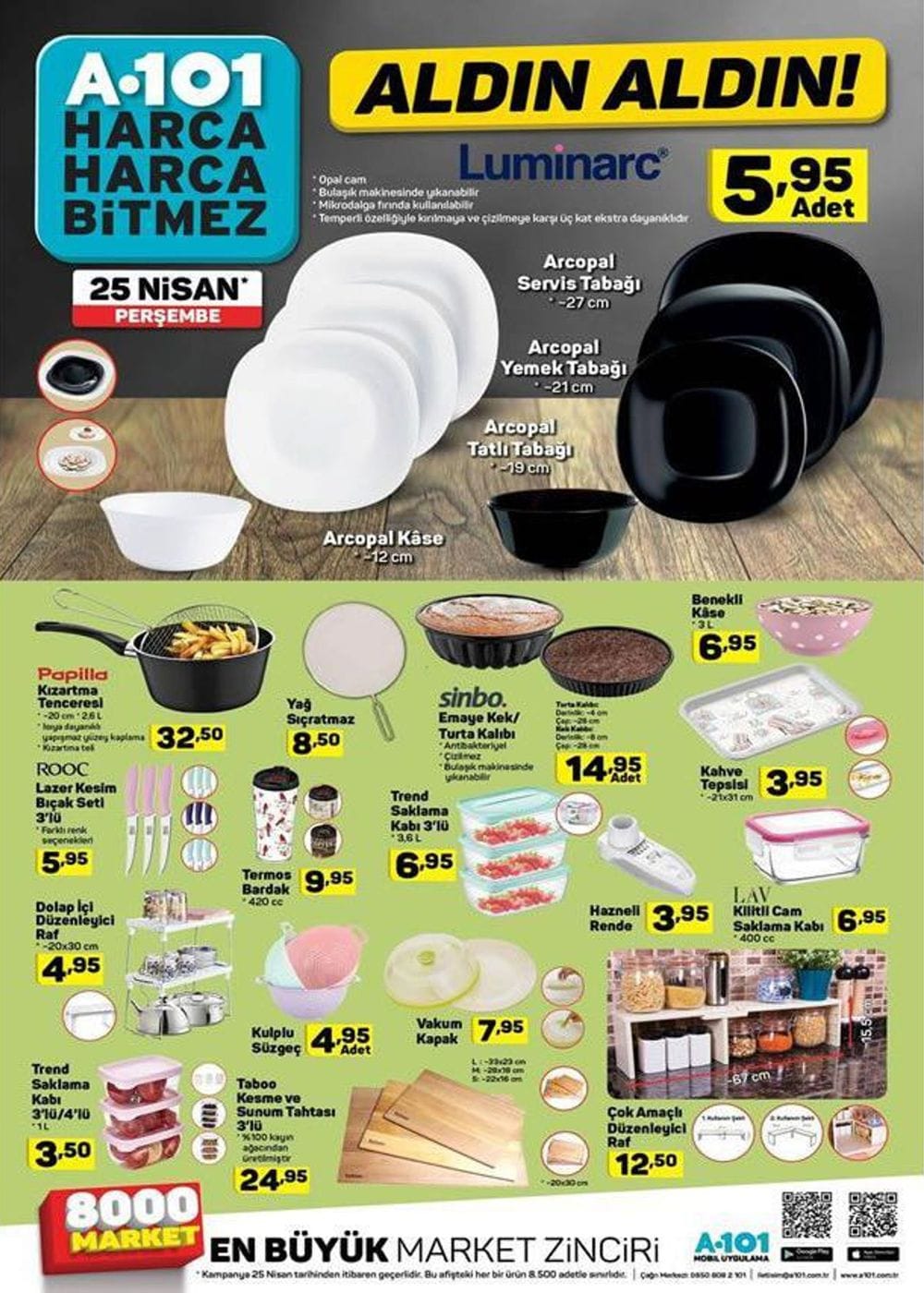 a101 aktüel 25 nisan porselen