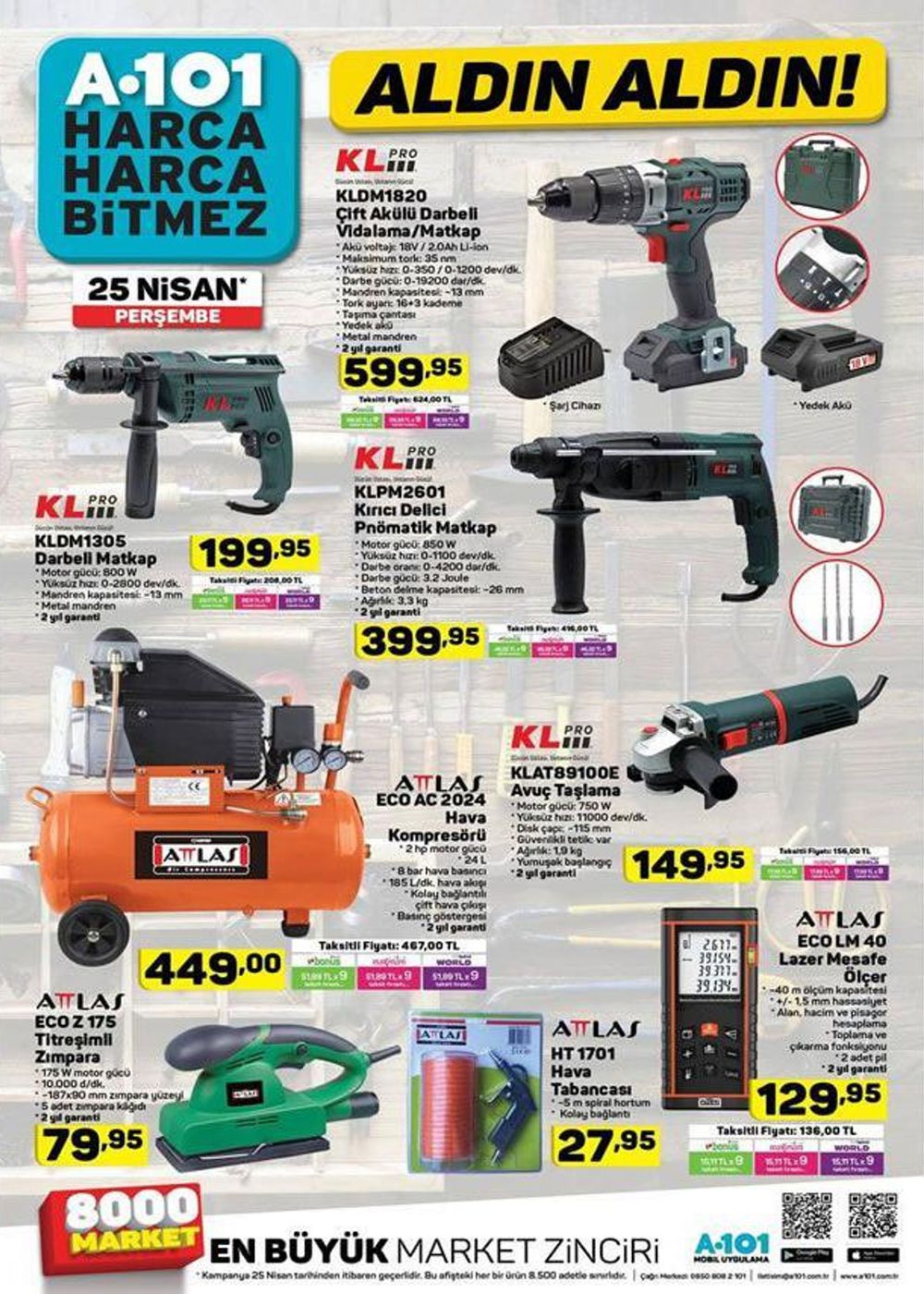 a101 25 nisan 2019 matkap