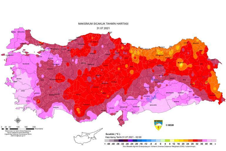 Son dakika: Aşırı sıcak hava alarmı Meteoroloji uyardı: İşte en yüksek sıcaklık haritası